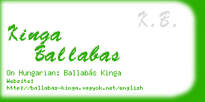 kinga ballabas business card